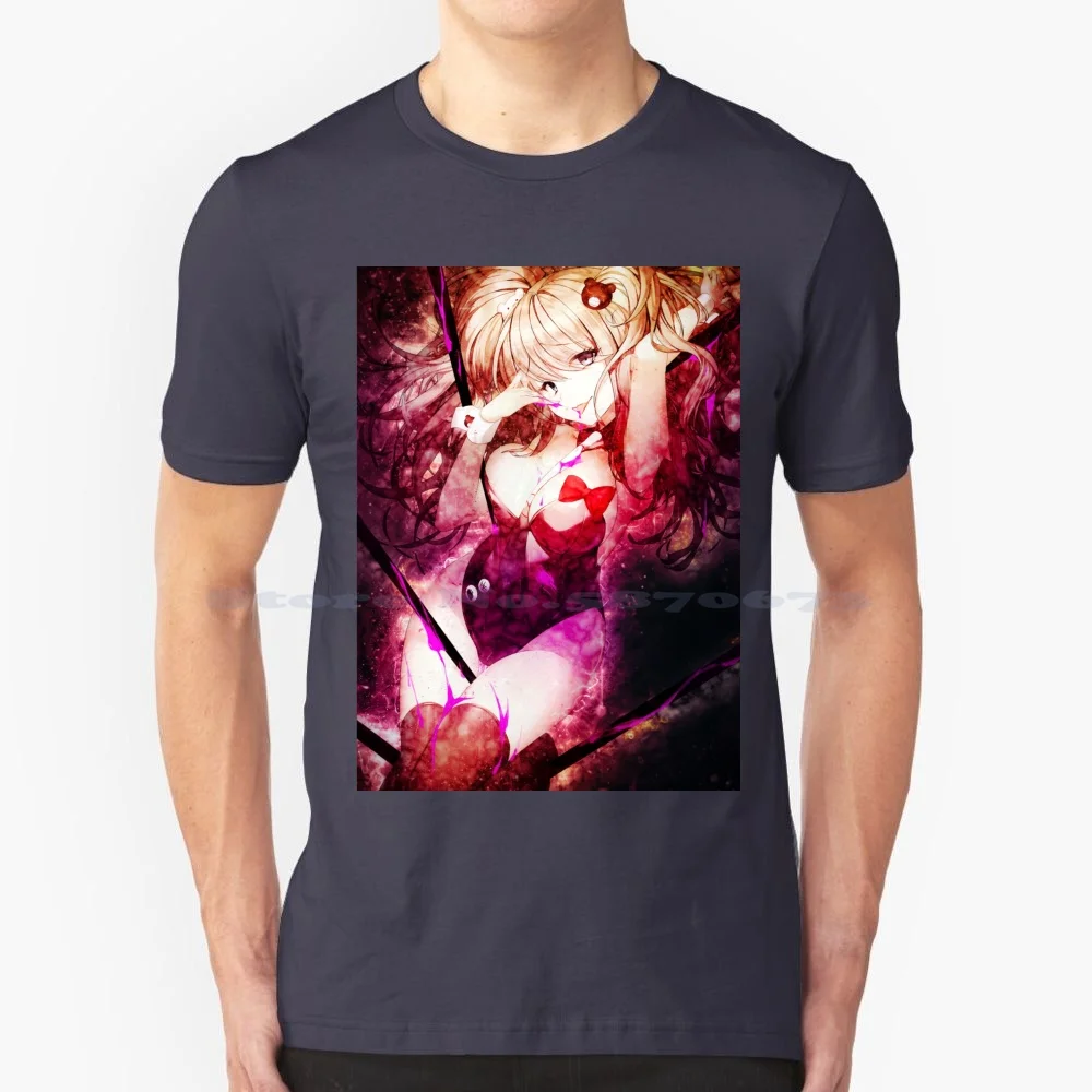 Junko Enoshima Danganronpa Anime T Shirt 100% Cotton Tee Monokuma Anime Girl Naegi Spacefoxart Danganronpa Junko Enoshima