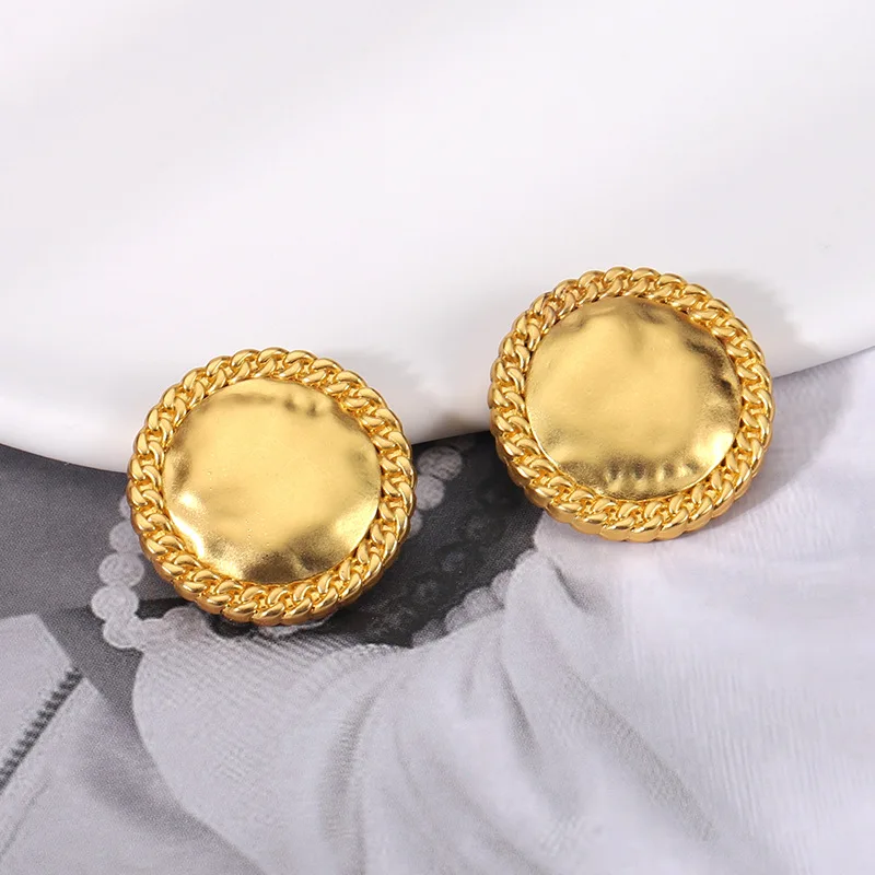10PCS High-Grade Retro Metal Buttons Round Small Fragrant Wind Coat Buttons Trench Coat Jumper Exquisite Decorative Buttons