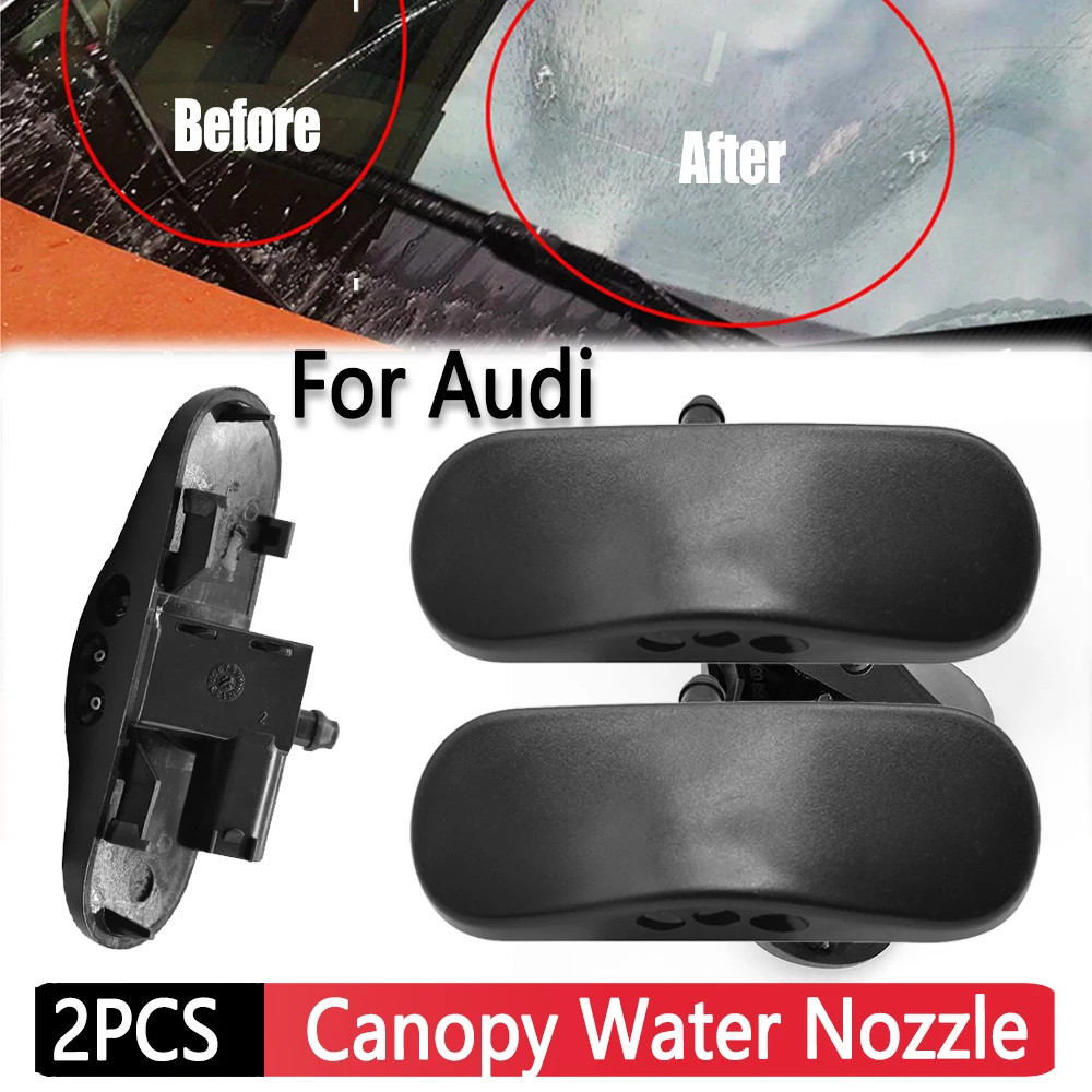 2pcs ABS Windshield Washer Canopy Water Nozzle Rust Resistance For Audi A3 A4 A5 A6 A7 A8 Q3 Q5 Q7 tt 4GD955987 4GD955988