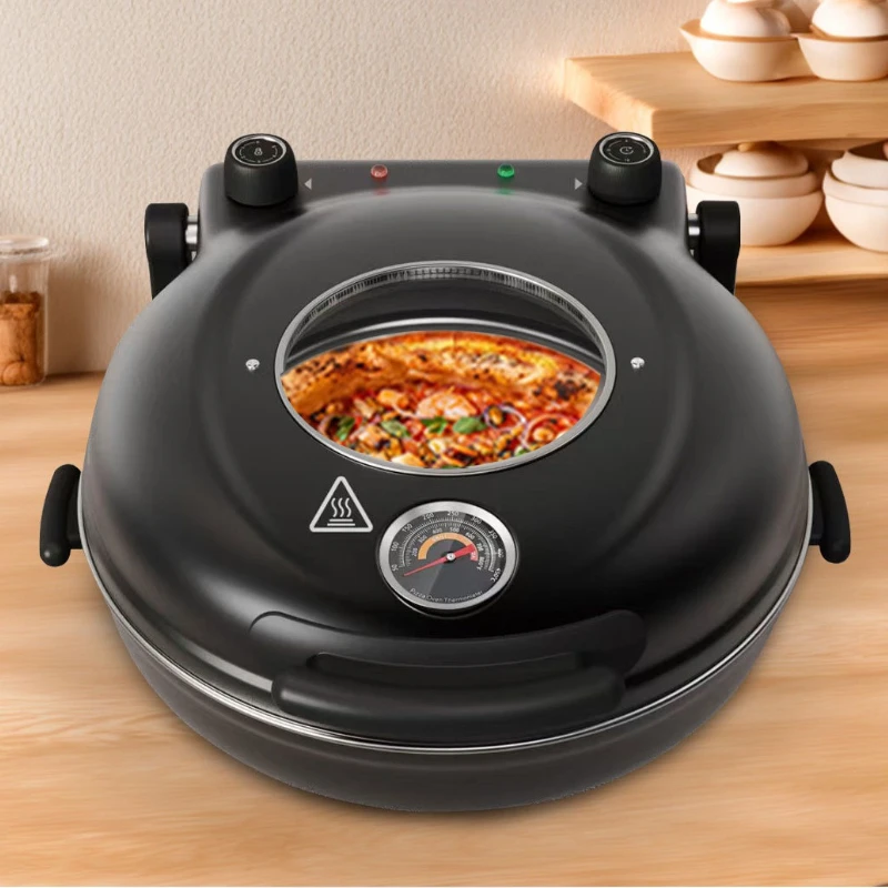 double-sided heated frying oven crepe maker sandwich bread maker 1200W pizza maker Electric cake pan deepened 420℃ pancake pan