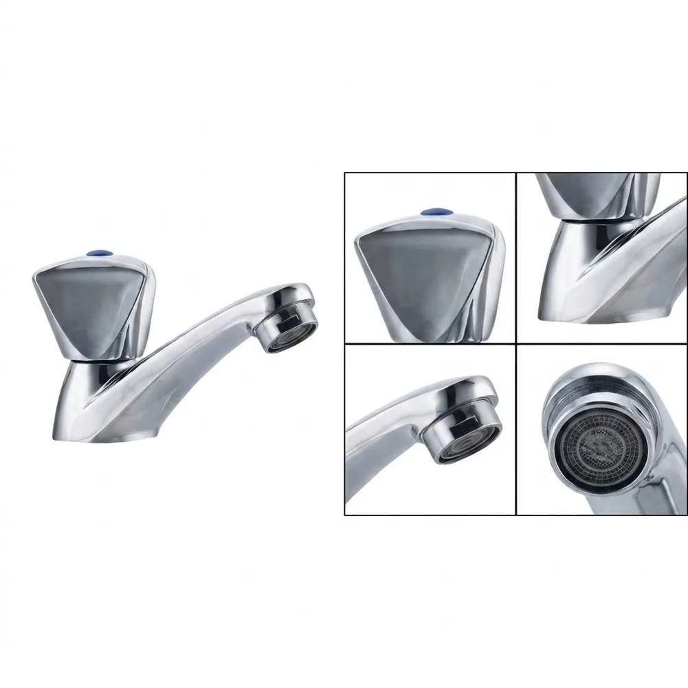 Zinc Alloy Cold Water Faucet for Wash Sinks with for top Knob Operation for Fast On-Off Control in Public Facilities