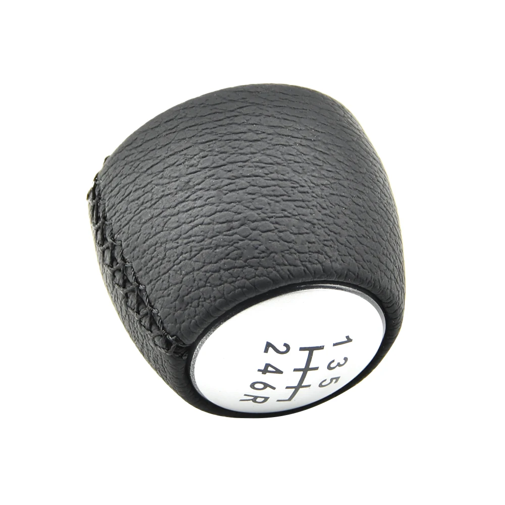 6 Speed Car Auto Manual Gear Shift Knob PU Leather Lever Shifter Handball Round 55347088 For Alfa Romeo GT 147 166 3.2 V6