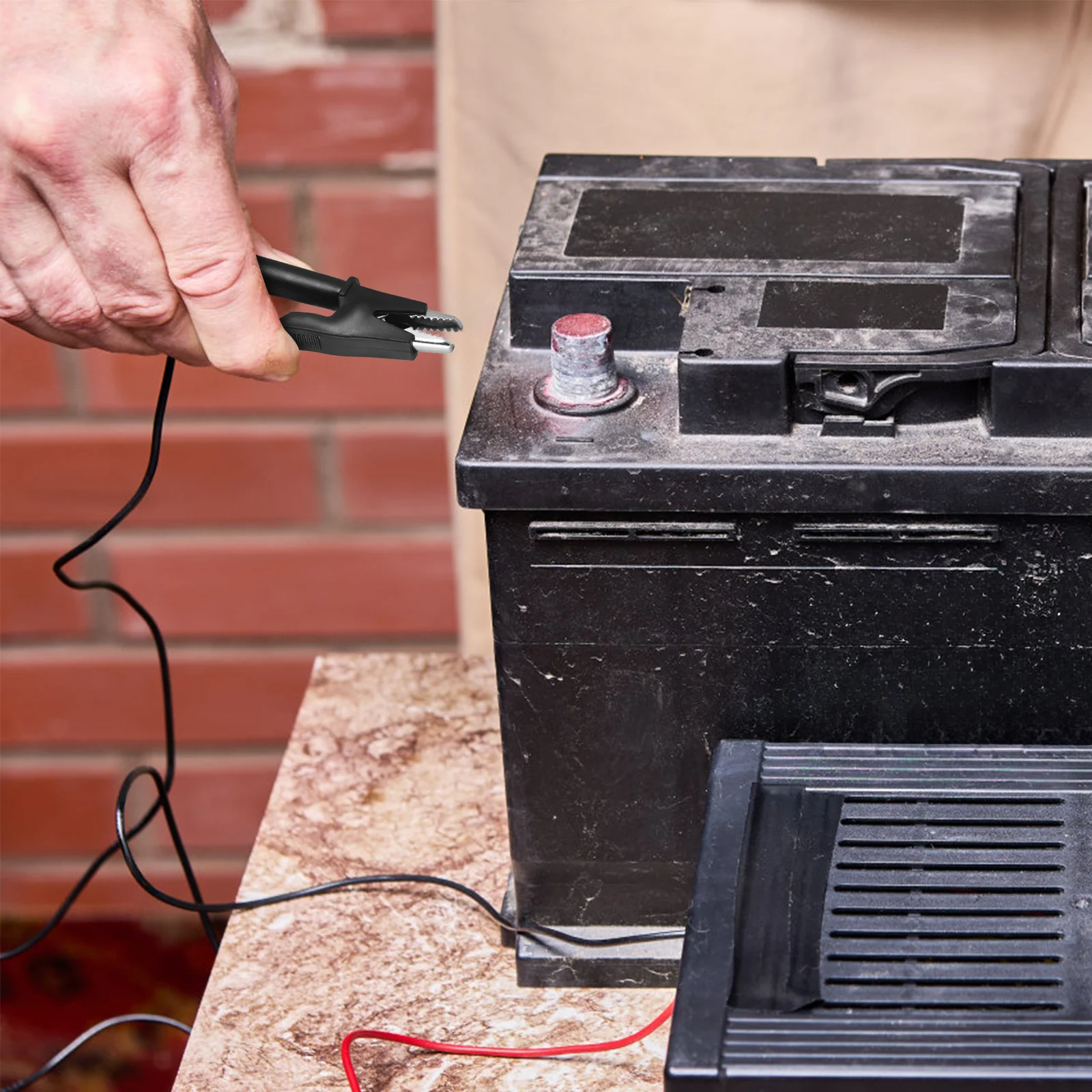 

8 pcs 1M Jumper Wires With Clips Red Black Electrical Test Leads Set For Multimeter Circuit Testing Diy Prototyping Jumper Test