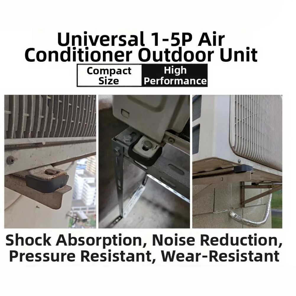 4 PCS Air Conditioner Outdoor Unit Vibration Dampening Pads for Improved Equipment Stability and Reduced Mechanical Wear