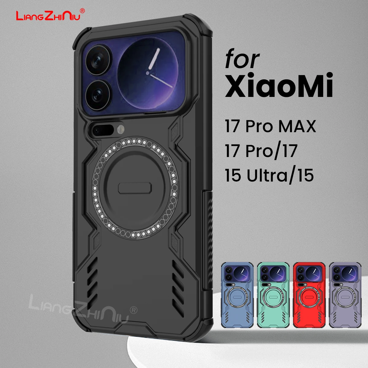 

Чехол для телефона Xiaomi 17 Pro Max/17/15 Ultra/Mi 15, чехол Magsafe с зарядкой, дышащий охлаждающий игровой ТПУ + ПК, тонкий жесткий чехол