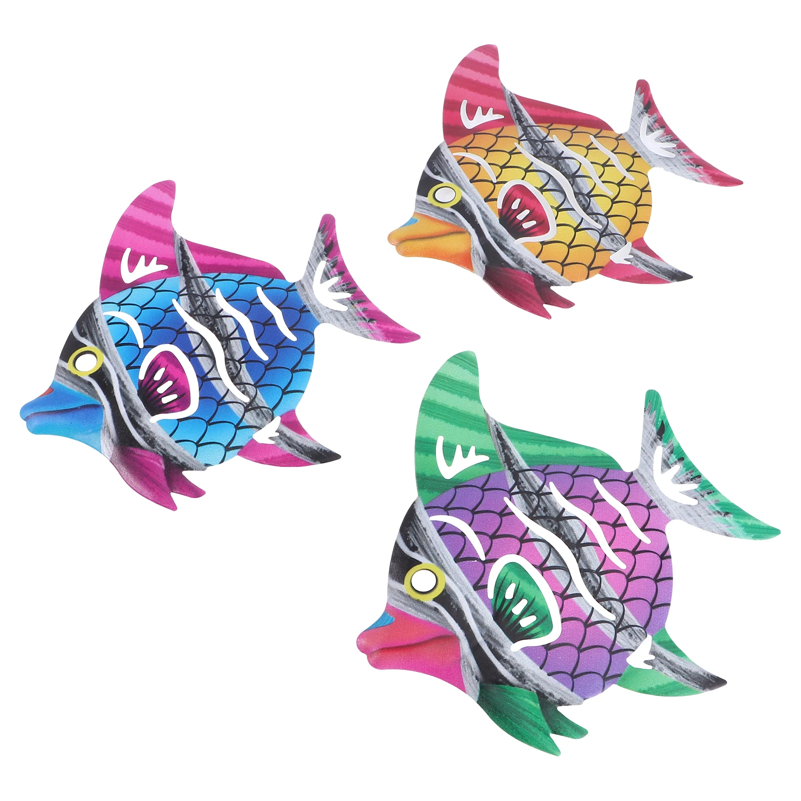

3 Pcs Fish Wall Hanging Home Decor Metal Fish Wall Hanging Craft Garden naments Design Modern Style