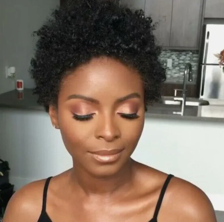 Korte pruiken van echt haar Afro Kinky krullende Pixie Cut pruiken Pruik van echt haar