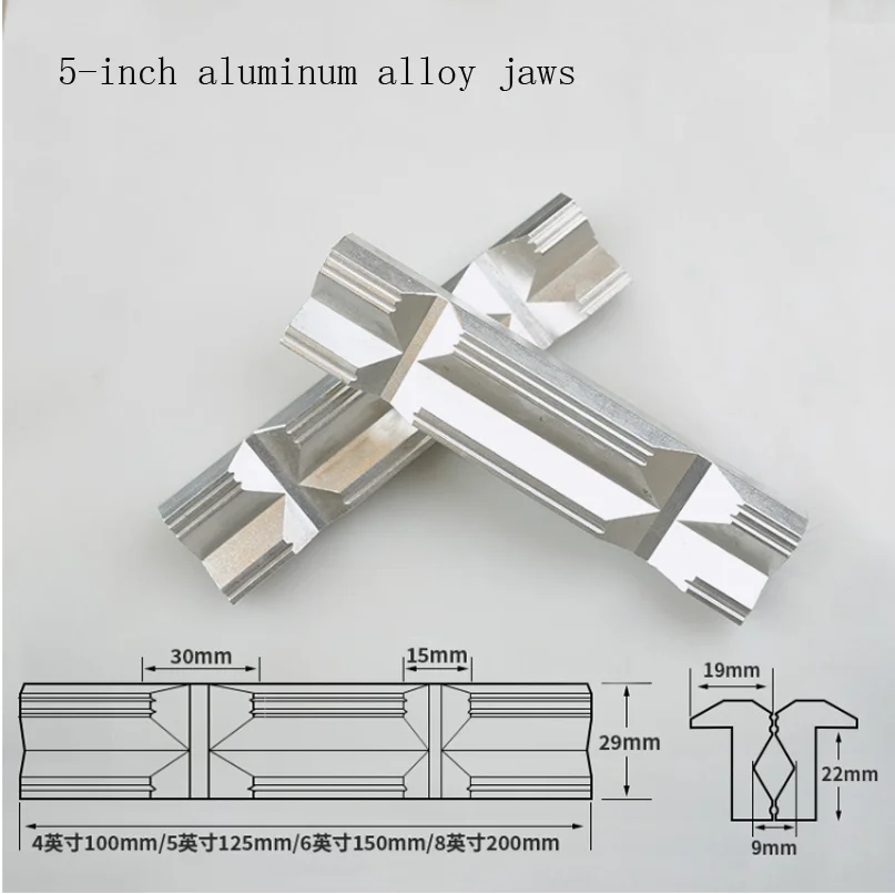 NEW 2PCS CNC Milling Steel Vise Hard Jaw Fixture V-Type Jaw Aluminum Alloy V-clip 4 Inch 5 Inch  Vise Jaws