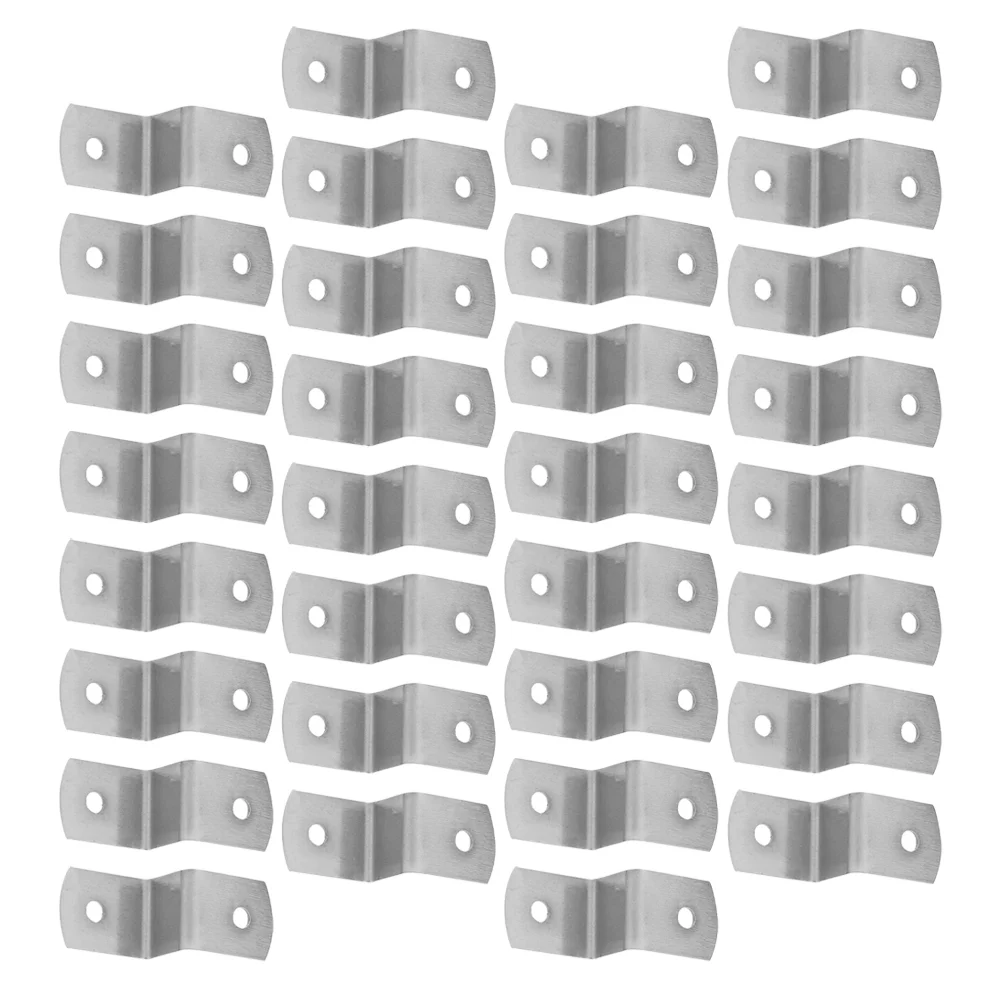 50 Pcs Corner Code Hardware Hook Picture Frame Braces Wrap Angle Hardwares Desk Fastener Iron Framing Supplies Photo Clips