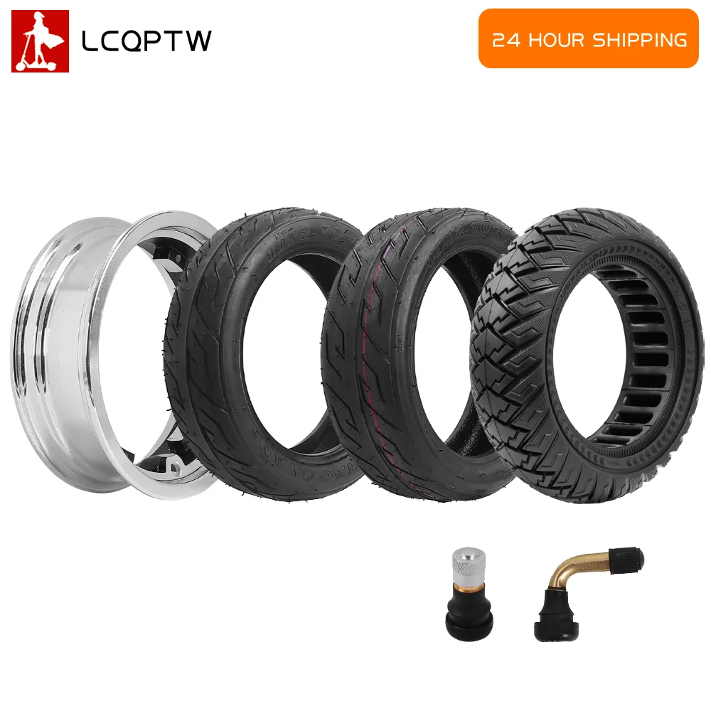 10x2.70‑6.5 Tubeless Hub Rim for Dualtron 3 DT3 Mini Victor Victor Luxury Plus Speedway 5 with Valve Vacuum Tire Solid Tire Part