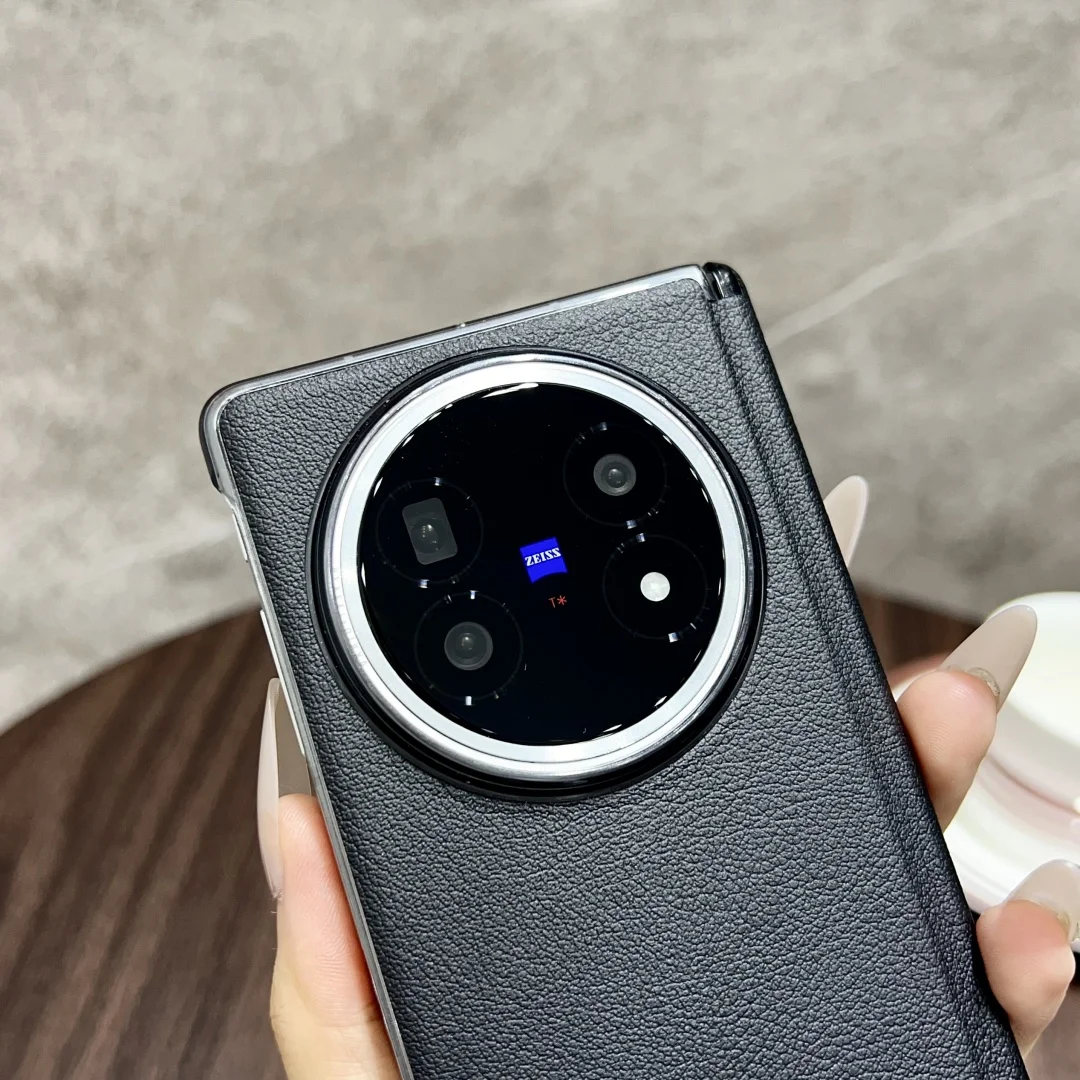 Vivo X Fold 5 케이스 보호 쉘 뒷면 커버 패션 가죽 전체 커버 중간 보호대 휴대 전화 케이스