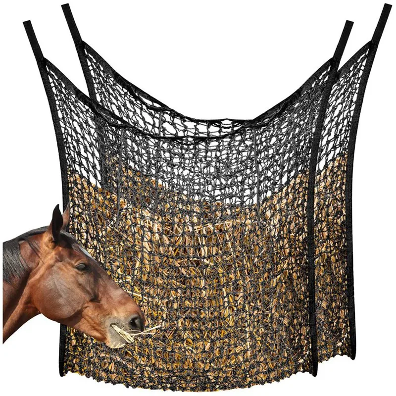 Slow Feeding Hay Net Hay Feeder Hay Bag Horse Hay Net Horse Hay Bag For Horse Goat Horse Feeding Supplies,2Pcs