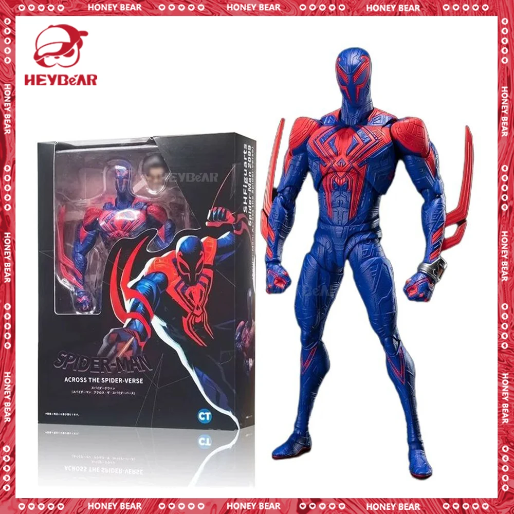 Spiderman 2099 Ct Action Figure Across The Universe S.H.FIGUARTS Miguel O'Hara Spiderman Shf Figurine pvc Toys Two Heads Gifts