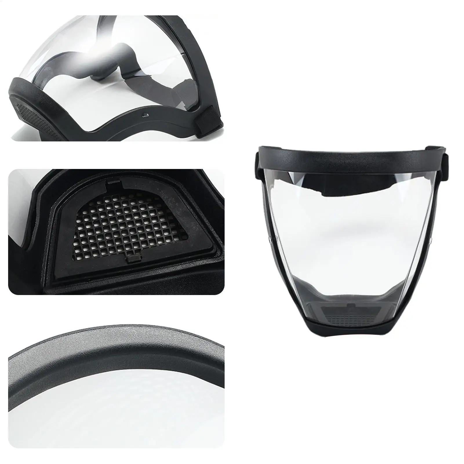 Full Face Shield Super Protective Clear Face Shield Masque Safety Protection Equipment Face Cover for Grass Whacking for Adults