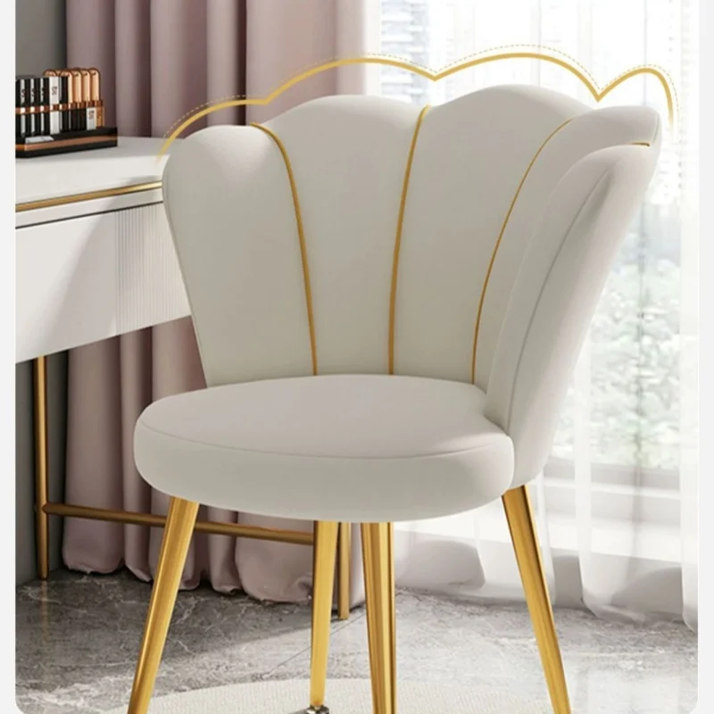 Nordic Dressing Chair Design Home Chairs With Backrest Bedroom Makeup Stool Creative Armchair Dining Chairs Furniture - view 3