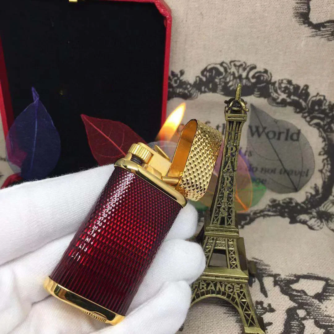 

Claret Paris Nail Style Metal Inflatable Lighter Classic Retro Butane Gas Cigar Lighter for Smoking Men's High End Gift Box