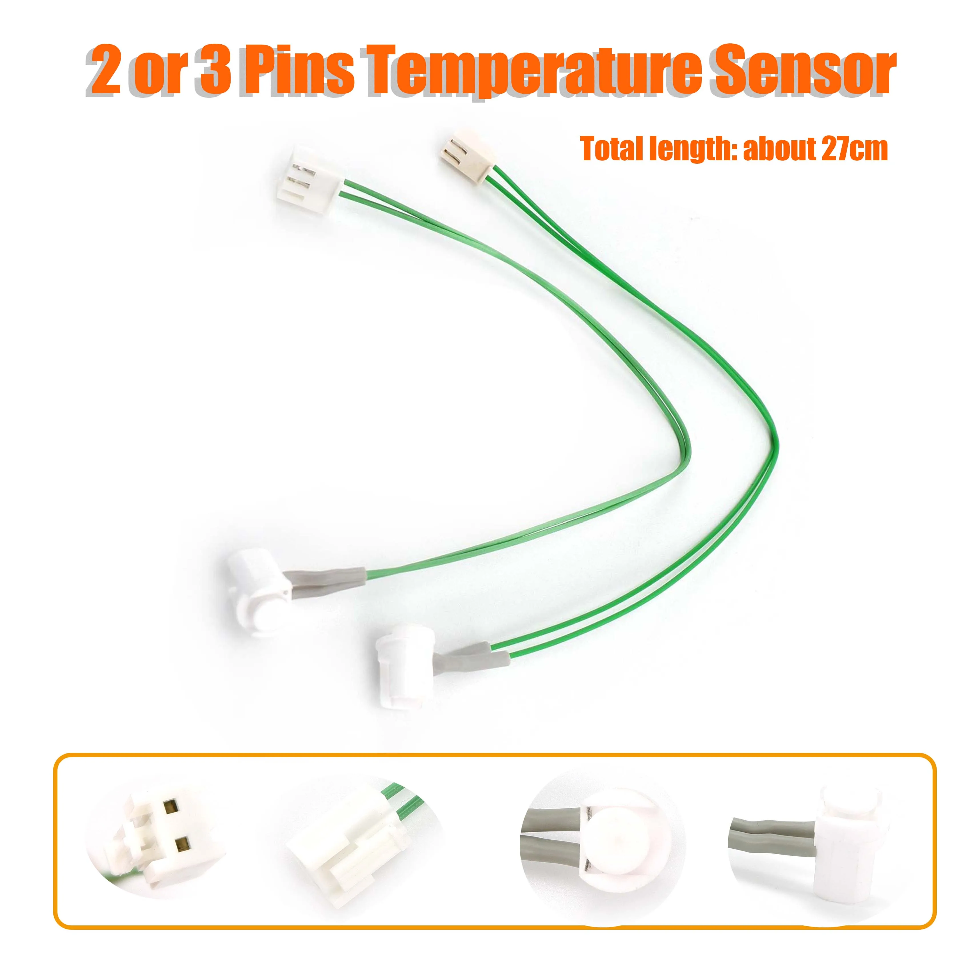 2 or 3 Pins 27cm Standard Temperature Temp Sensor Probe Connector Replacement For Chinese Diesel Parking Heater Car Truck VAN