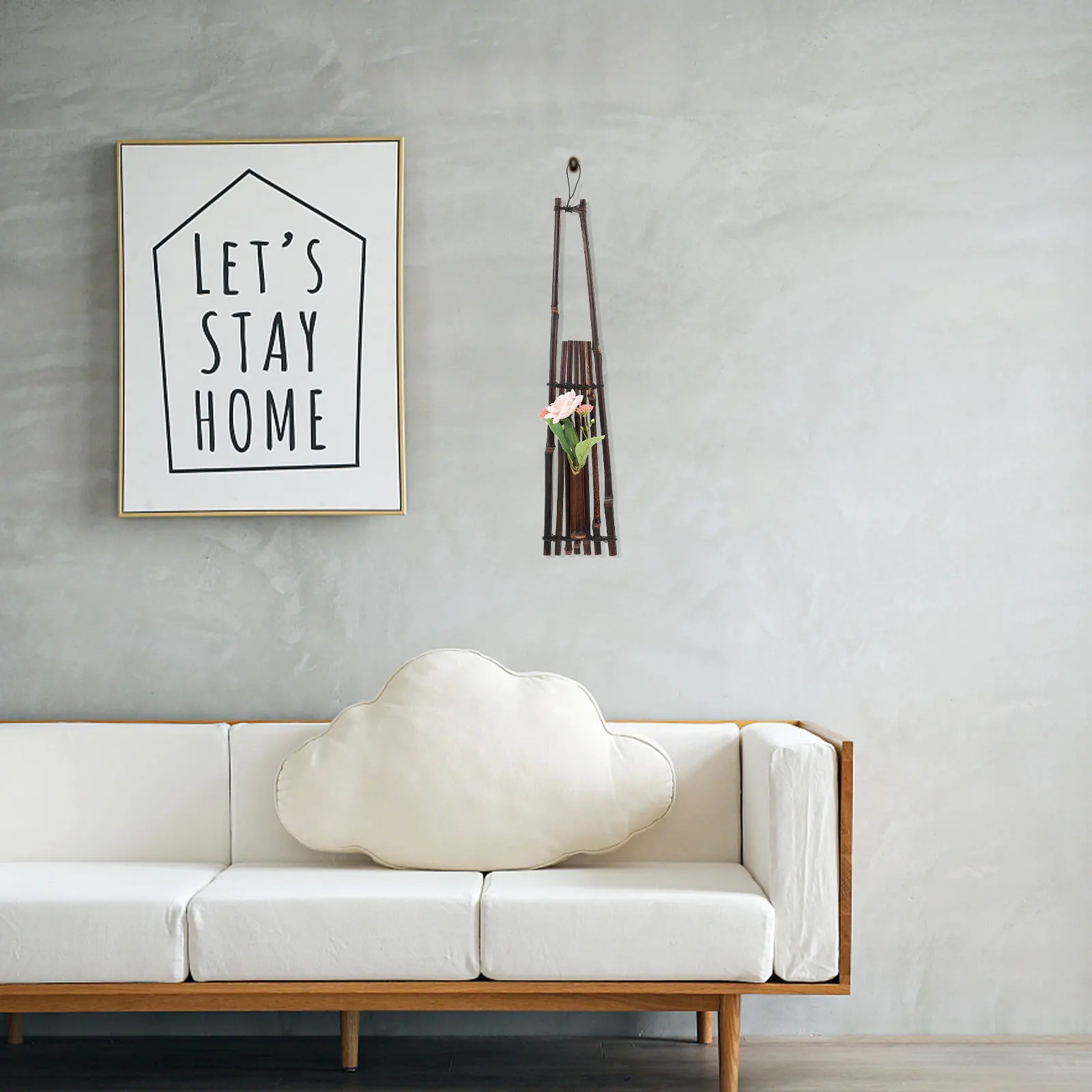 

1Pcs Chinese Style Wall Vase Home Decor Dried Flower Vase Practical Housewarming Gift Visual Experience Wall Adornment