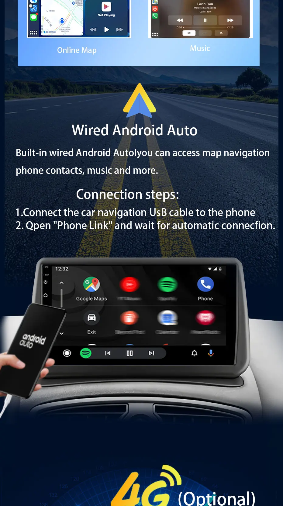 Drahtlose CarPlay Android 15 für Nissan Juke 2011-2016 Auto Radio Video Audio Multimedia Player DSP Stereo GPS Navigation WiFi – Detail 5