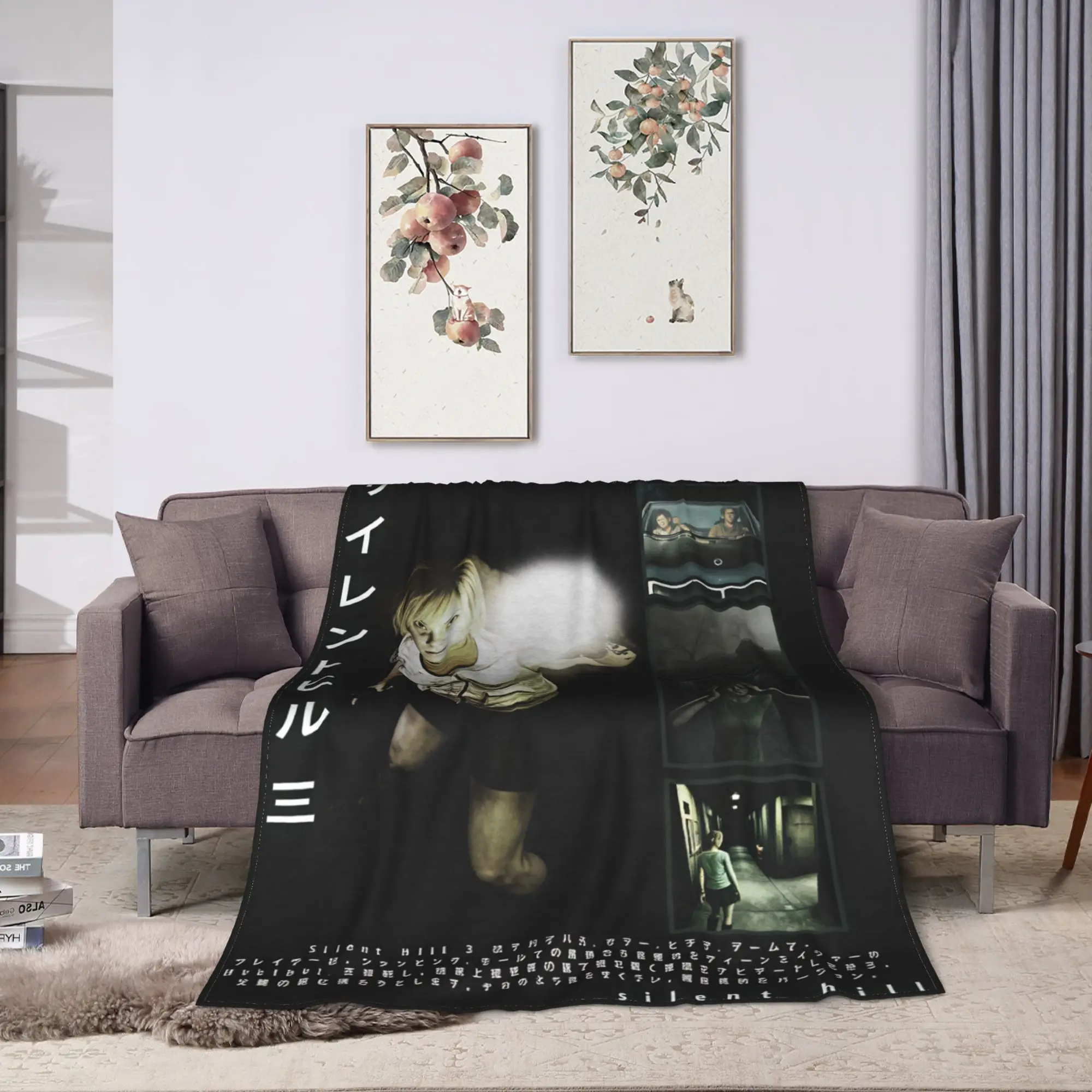 Silent Hill 3  Horror Game Super Soft Blanket  Camping Plush Throw Blanket Funny Bedroom Flannel Bedspread Sofa Bed Cover
