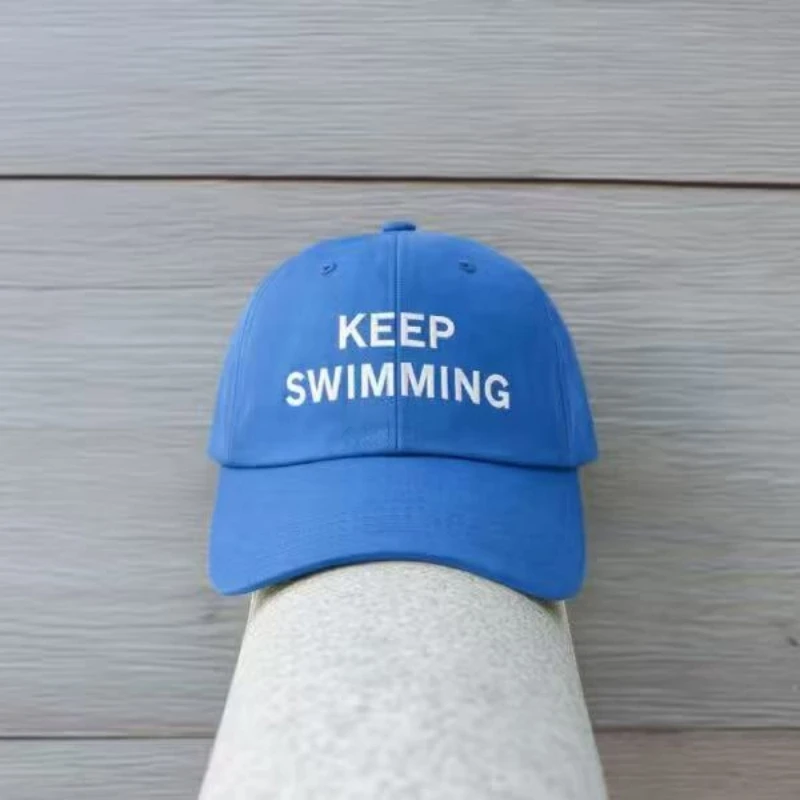 BT keep Swimming New Letter Embroidery Baseball Caps For Men And Women Fashionable Sunscreen Soft Top Hat Duckbill Cap view 5