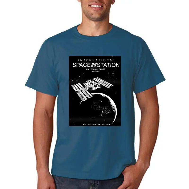 Camiseta de la Estación Espacial Internacional ISS para hombre y mujer, camisa Unisex de ciencia astronómica, NSA, ESA, Soyuz