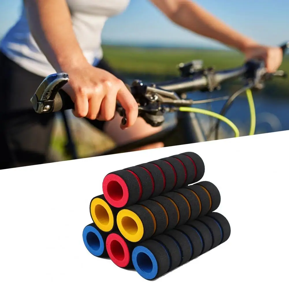 1 Pair MTB Bicycle Bike Non-Slip Soft Foam Handlebar Grip Cycling Riding Handle Covers Motorbike Rubber Grip Agarra El Mango