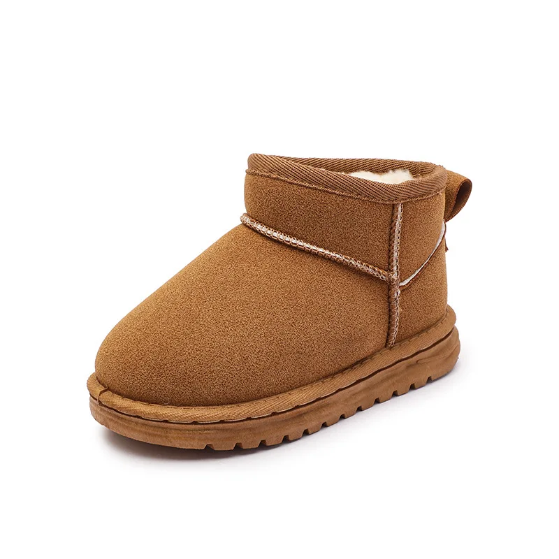 

Child snow boot 2025 new Korean version child flat bottom warm boots girl slip cotton boots girl fashiona boot child short boots