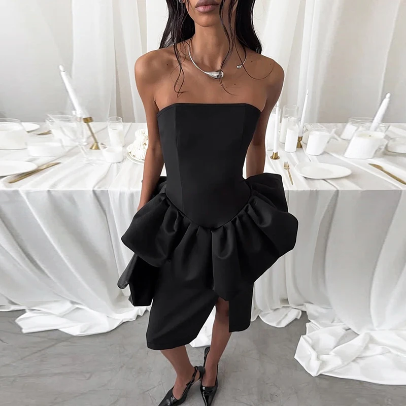 

New Temperament Sleeveless Holiday Suit Fashion Women's Banquet Outfits Summer Casual Off Shoulder Top with Skirt 2 Piece Sets
