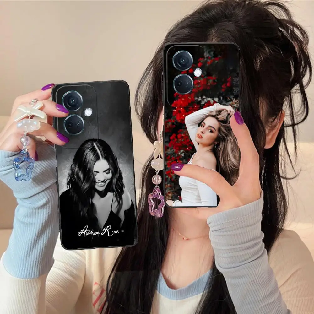Addison Rae حافظة هاتف محمول ل ممن لهم رينو 14 13 12 11 10 9 8 7 6 5 F T Pro 5G غطاء الطباعة الملونة غطاء جميل الهاتف الذكي #6