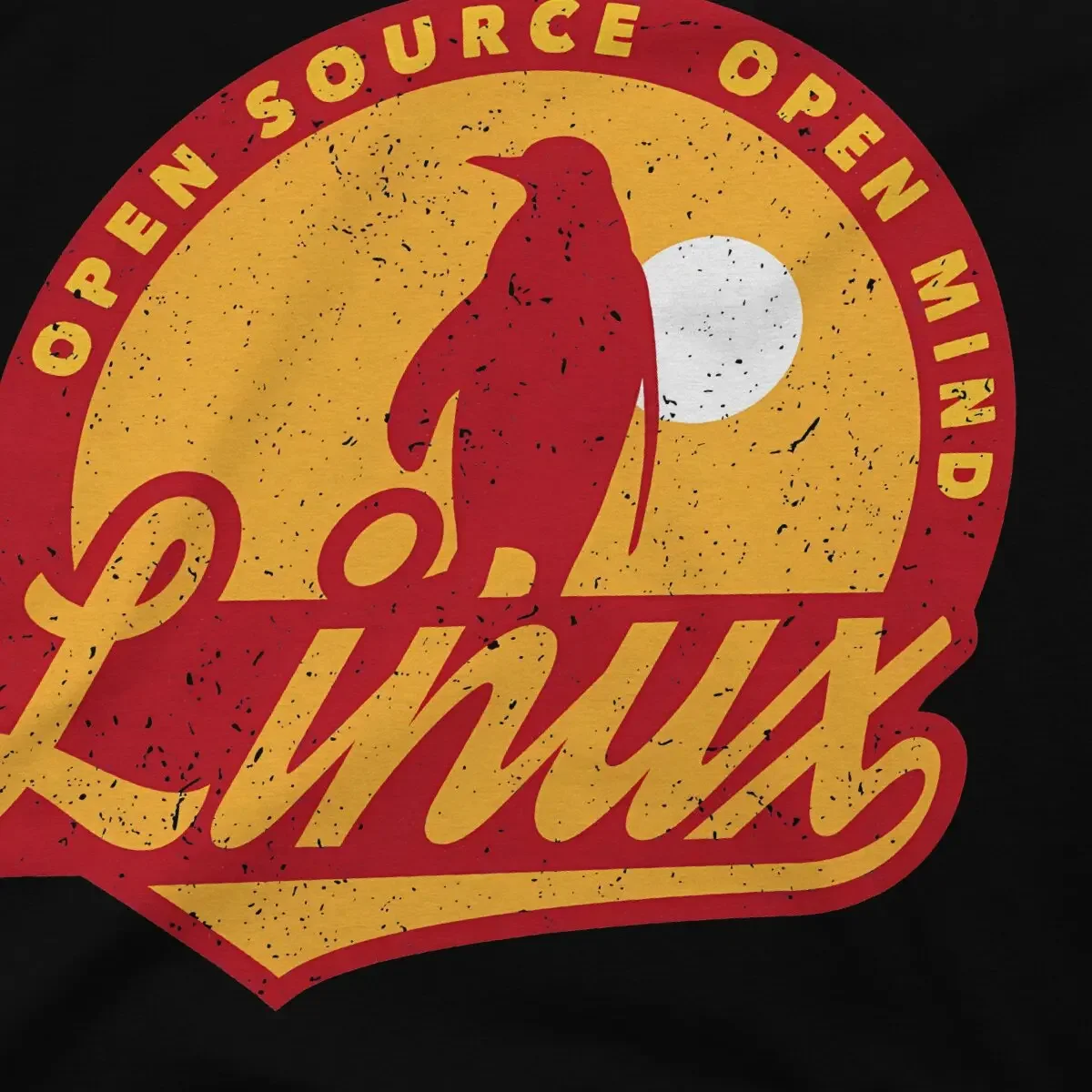 ポリエステルTシャツ男性用、Linuxオペレーティングシステム、オープンソース、安心して服