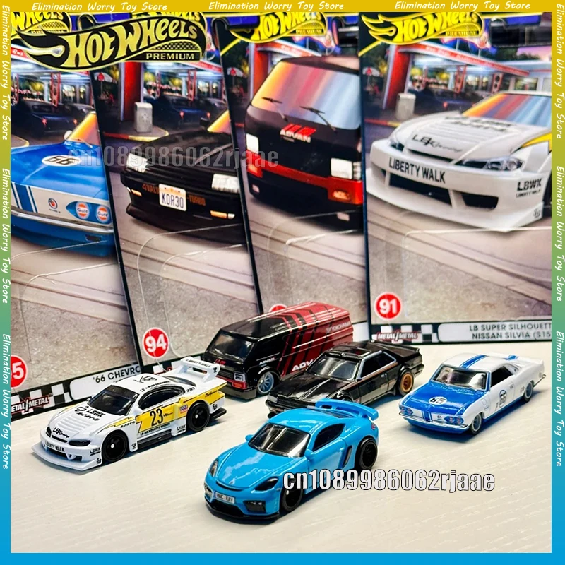 

Коллекционные модели Hot Wheels Premium Boulevard GJT68: металлические машинки с резиновыми шинами (Nissan Silvia, Porsche, Chevrolet Corvair)