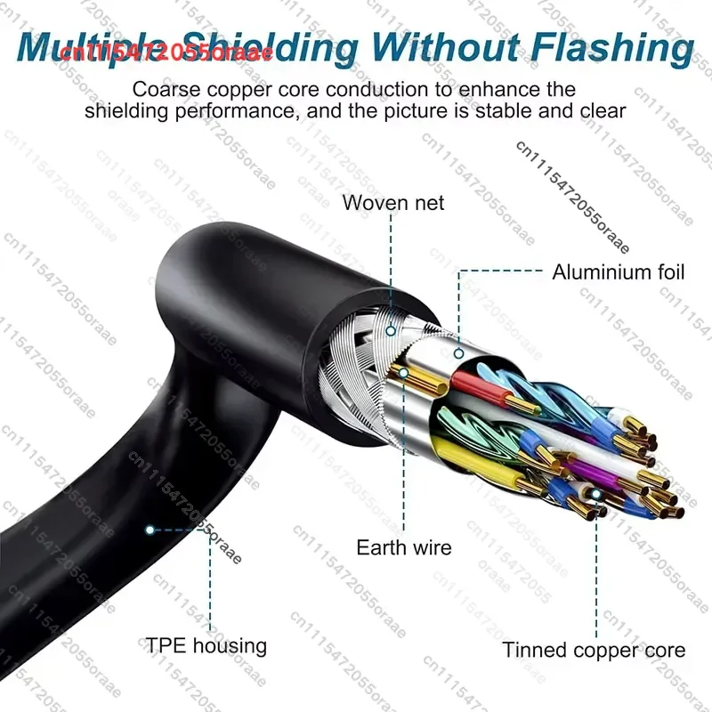 2in1 Power Data Cable Replacement for Logitech CC2900e CC3500e 2900ep 3000e PTZ Pro Network Camera DC 40X17 Cable