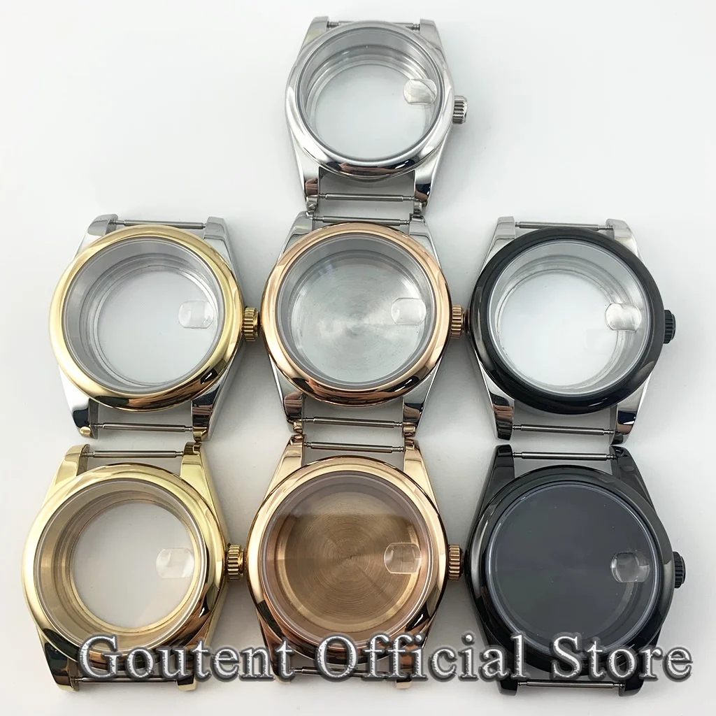 

Goutent 36 мм 39 мм круглый корпус для мужских часов с сапфировым стеклом подходит для механизма NH34 NH35 NH36 ETA 2824 PT5000 ST2130