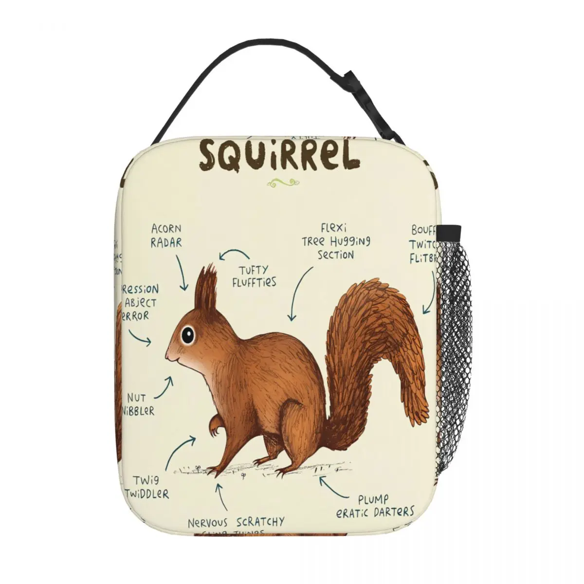 Bestselling Anatomy Of A Squirrel Rugged Sports Lunch Bag Nursery Food Bento Bag