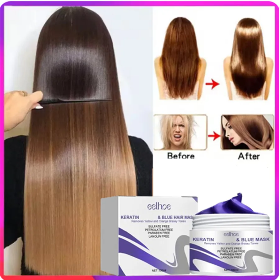 

Получите великолепные волосы с кератиновой фиолетовой маской для волос — восстанавливающая и питательная маска для лечения сухих и поврежденных волос.