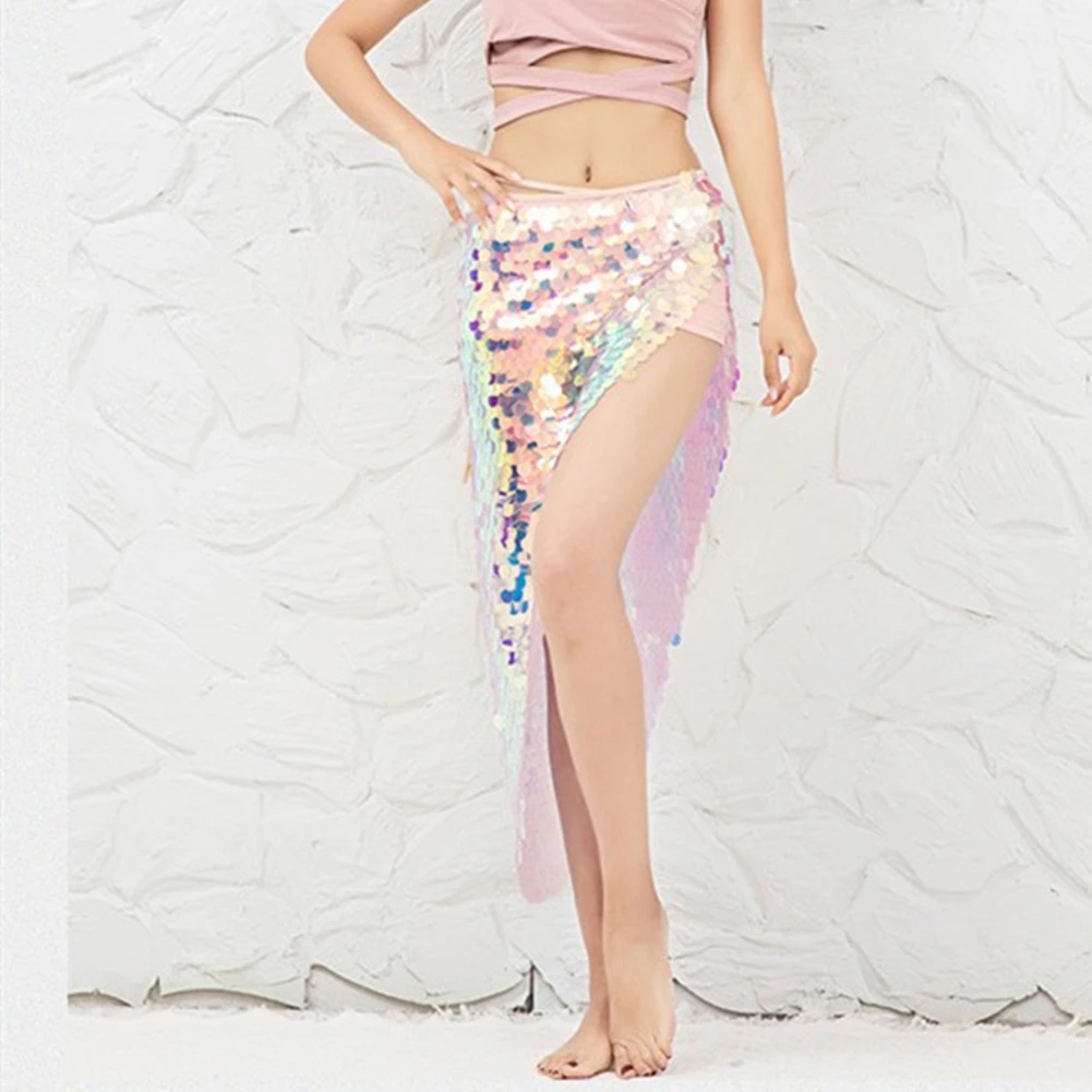 Bauchtanz Hüfttuch Meerjungfrau Hüfttuch Quaste Pailletten Gürtel Tanzkostüm Für Erwachsene Frauen Bühnenauftritt Praxis