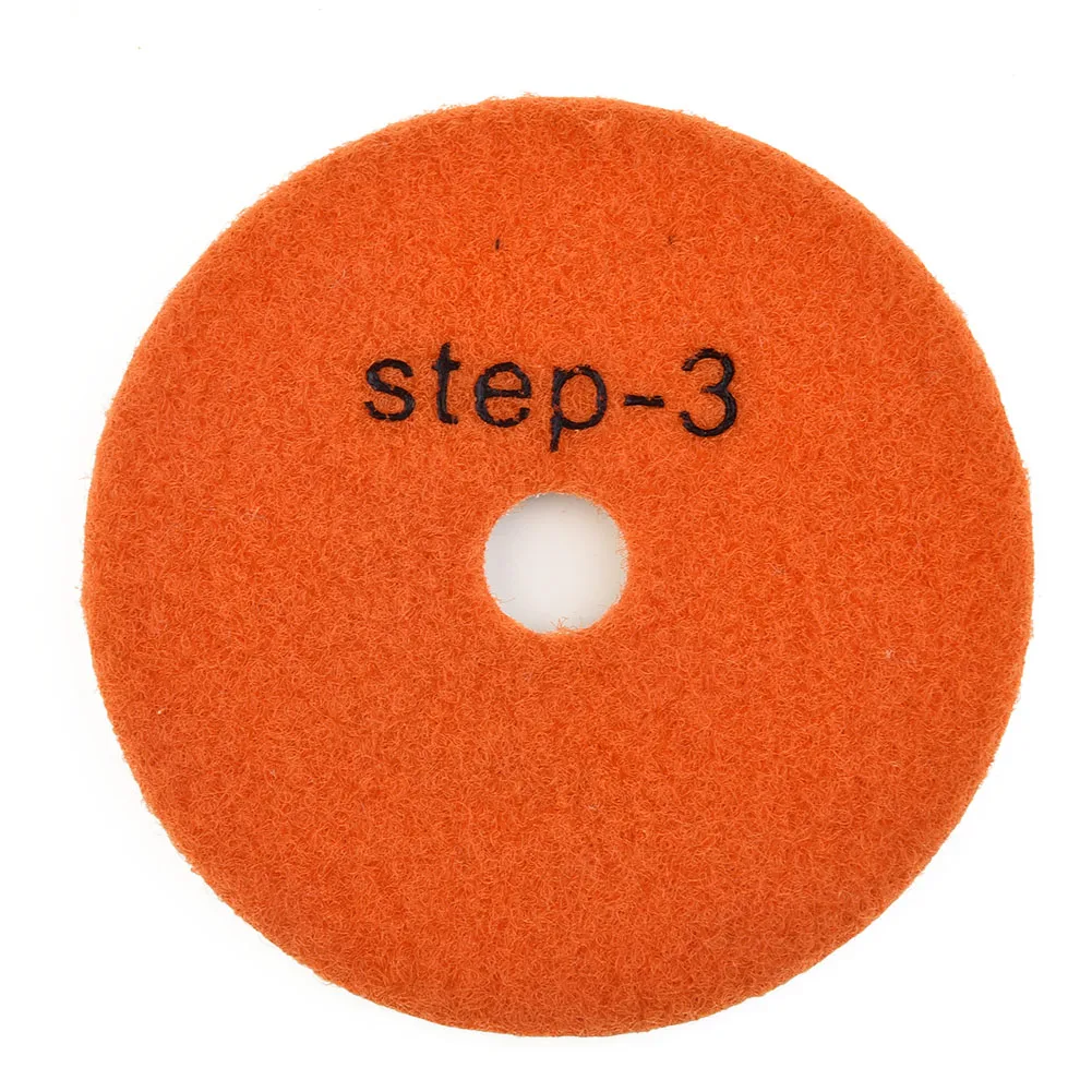 1pcs 4 Inch Polishing Pad 100mm Dry/Wet Diamond 3 Step Polishing Pads Granite Polishing Tool Marble Grinding Pads