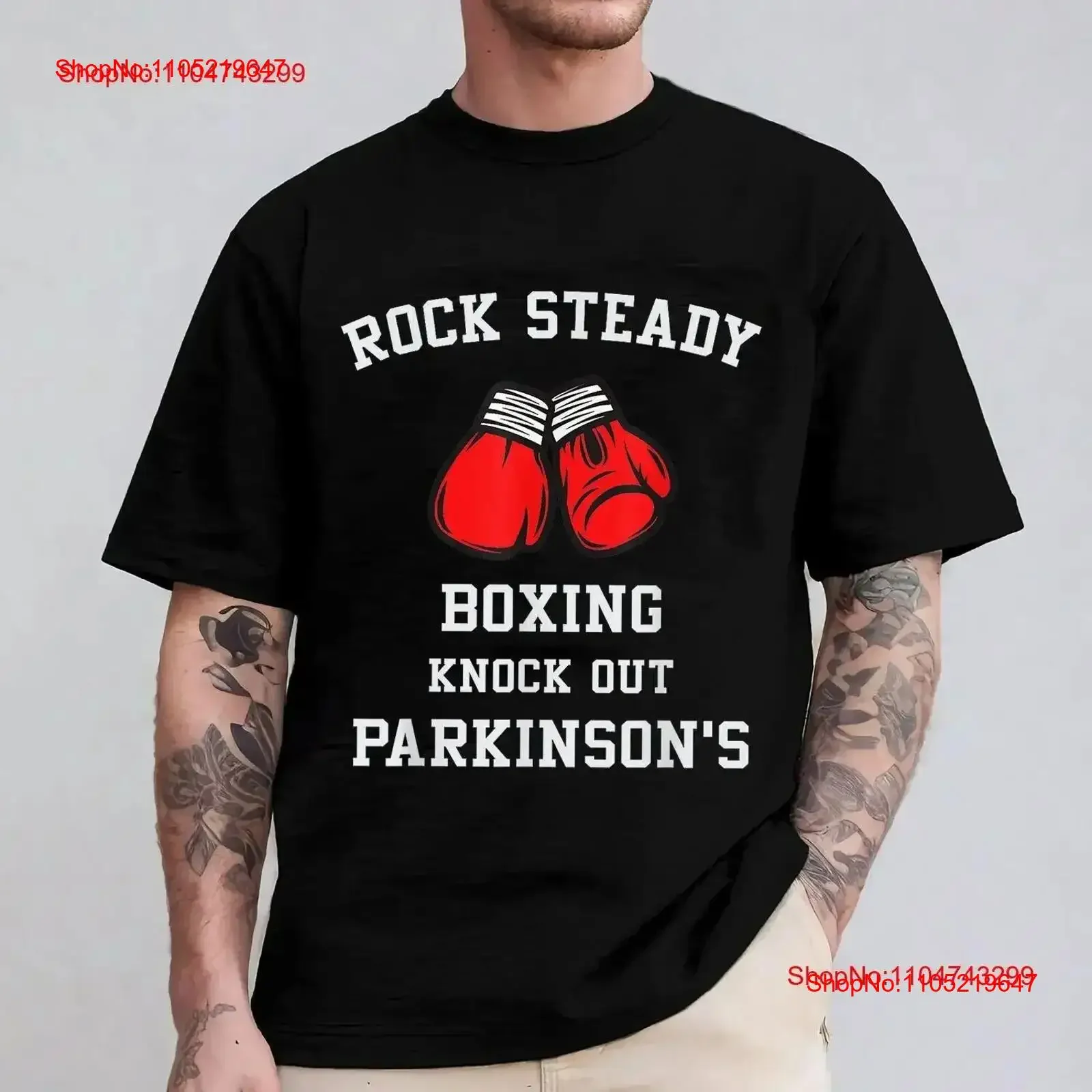 Rock Steady Boxing Knock Out Parkinsons Red Patient T Shirt vintage Washed Breathable Comfortable streetwear Soft Slightly