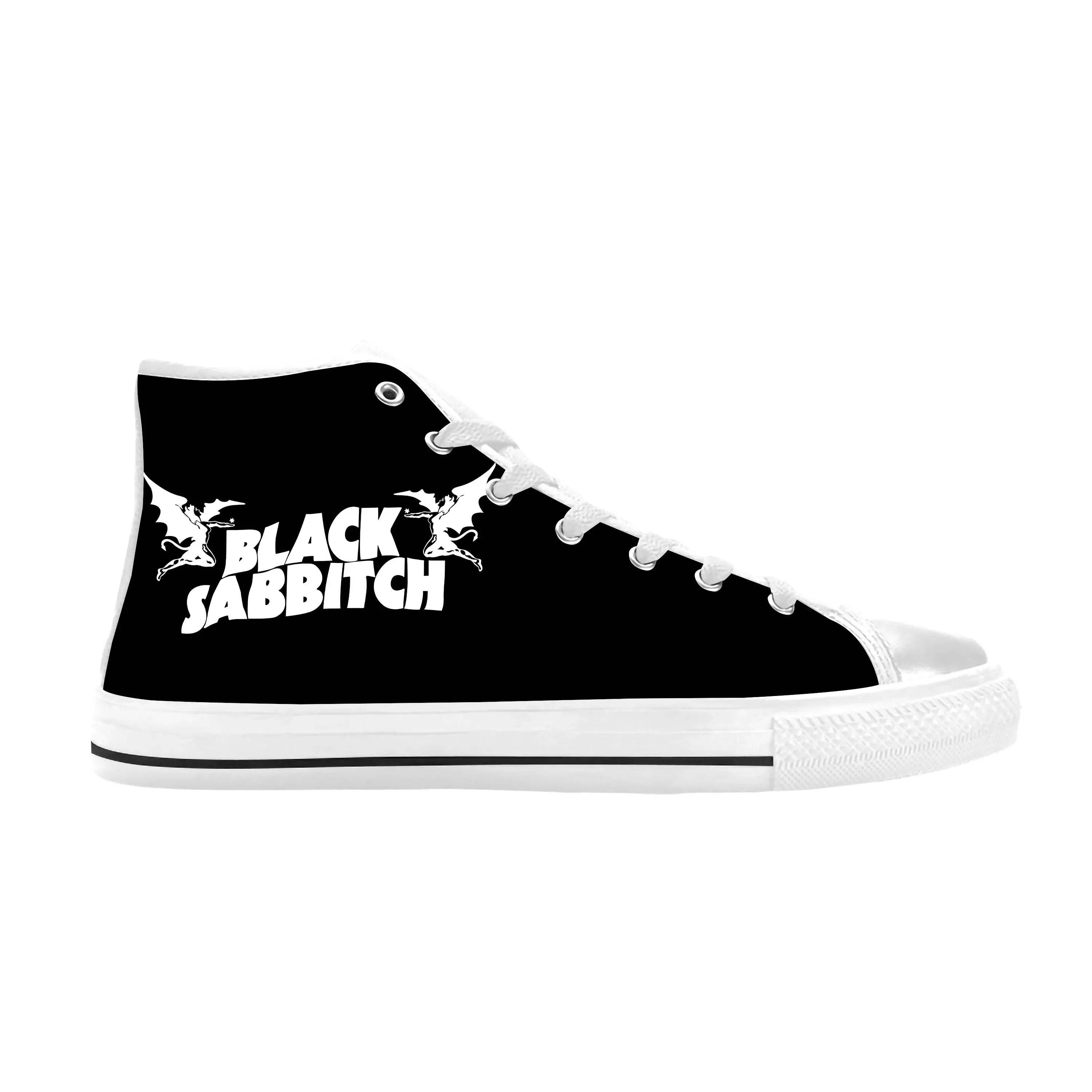 Sabbaths Heavy Metal Rock Band Singer Music Black Casual Cloth Shoes High Top Comfortable Breathable 3D Print Men Women Sneakers