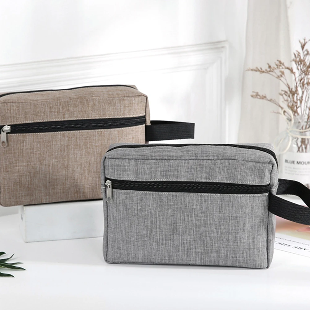 

2 Pcs Travel Bags Storage Wash and Makeup Multipurpose Womens Toiletry Mini Grey Shower