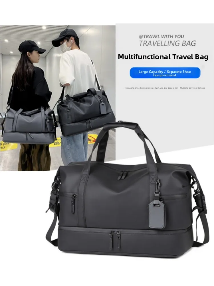 

Большая сумка Capaci Fitn, дорожная сумка для путешествий, мужская сумка, сумка через плечо, повседневная многофункциональная диагональная сумка