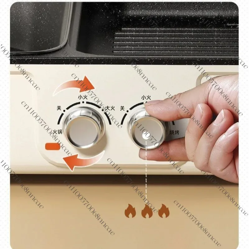 【Popular】Function Roast Shu Integrated Pot, Hot Pot Pot Electric Roasting Pan, Household Roast Pot Roast Meat