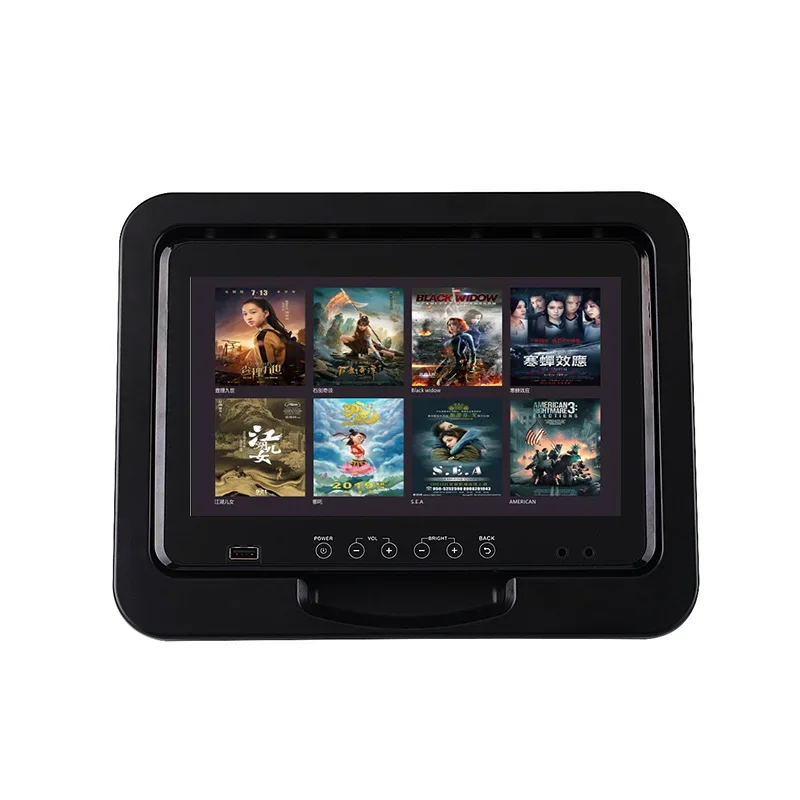 9 inch 10.1 inch Bus Vod Entertainment Back Seat System Ips Full Hd Screen With Angle Adjustable