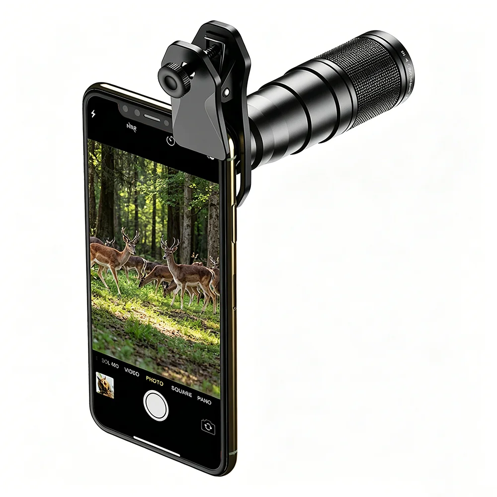 apexel-22倍単眼鏡（スマートフォン用）、金属製ハンドヘルド、三脚付き、ハイキング、キャンプ、釣りに最適