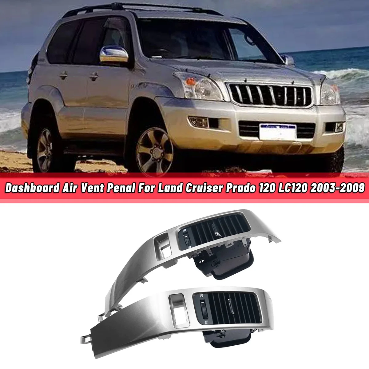 Car Air Vent Dashboard Air Vent Sensor Panel for Toyota Land Cruiser Prado 120 FJ120 2003-2009 Accessories