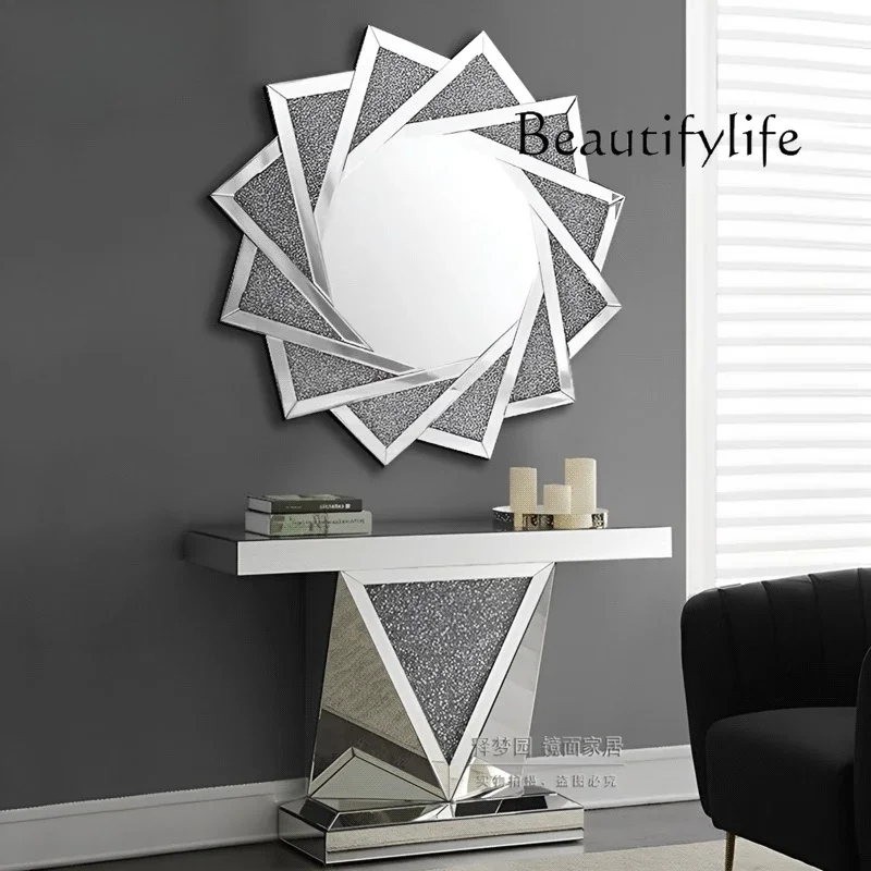 

entrance decorative creative art mirror wall decoration wall hanging European bathroom vanity mirror modern background wall
