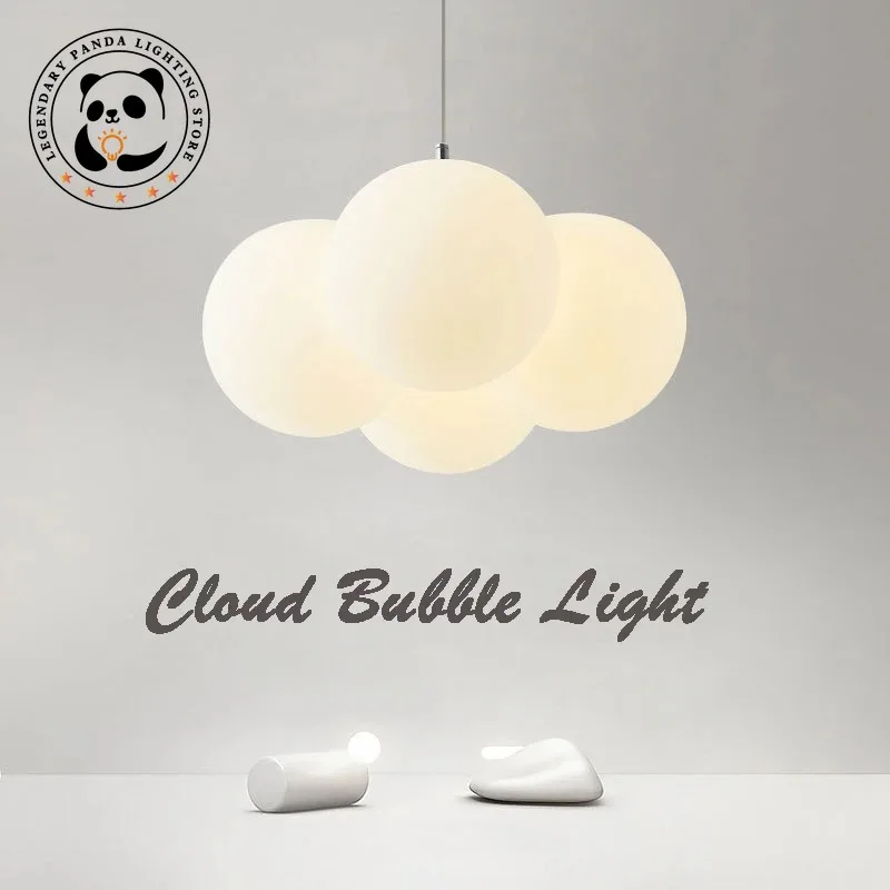 Nordic Cloud Pendant Light 4/8 Heads Bedroom Decor Bubbles Ceiling Lamp Fixture Dining Room Living Room Coffee Luminaires Lustre