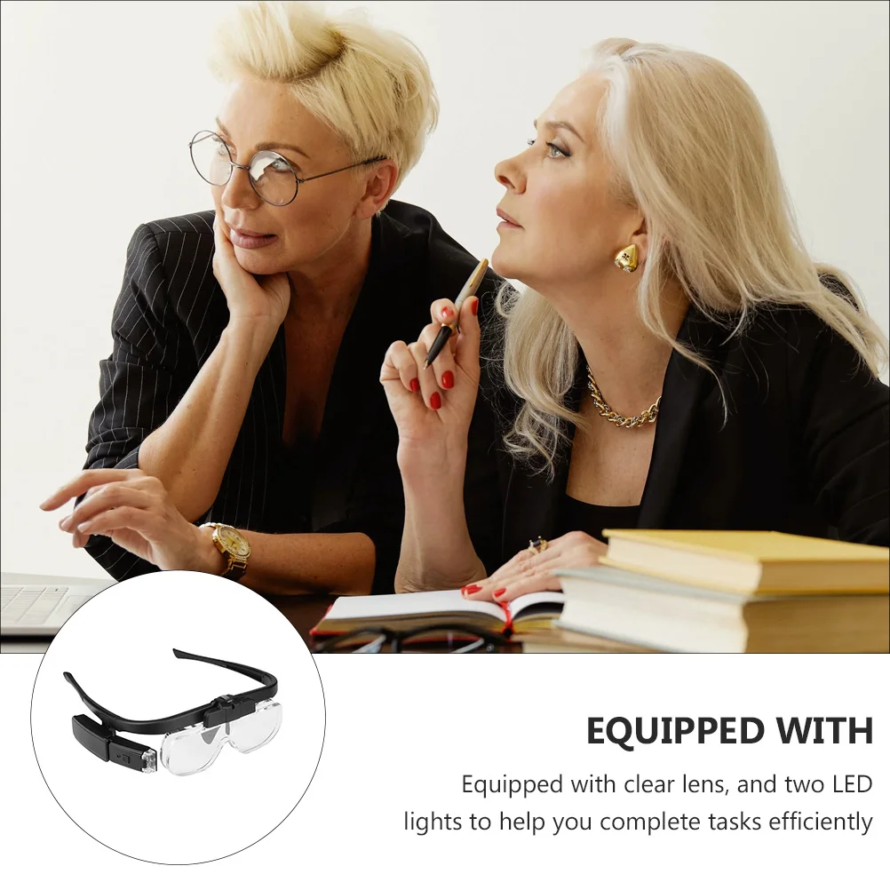 

1Set LED Magnifier Head-Mounted Magnifying Glass Multifunctional Repair Reading Glasses Jewelry Watch Maintenance Tool