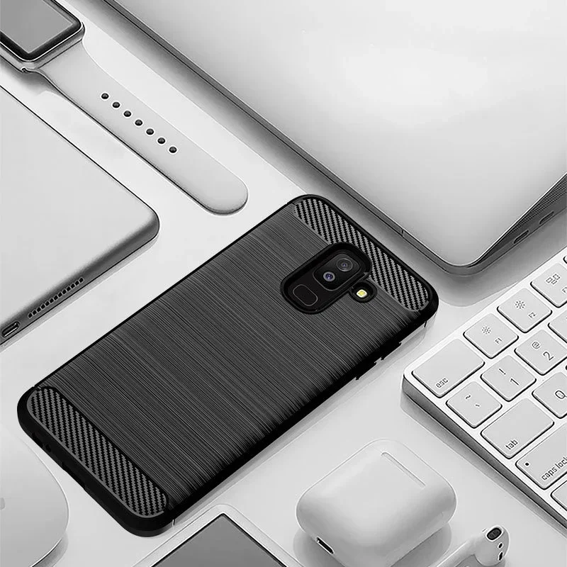 Carbon Cover for Samsung Galaxy A6 Plus 2018, Galaxy Jean,Silicone TPU Case, A605F, A605G , for Galaxy A6+ 2018 , Capa Cases